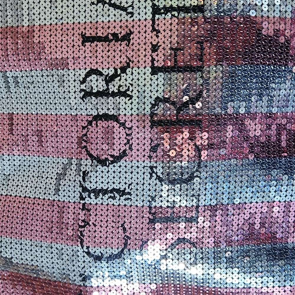 Victoria's Secret Striped Sequin Tote - Pink and Blue - Picture 3 of 6